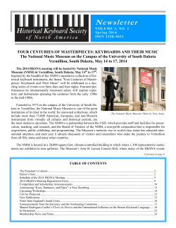 Newsletter - Historical Keyboard Society of North America