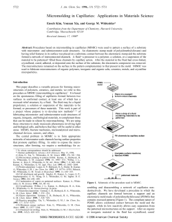 Micromolding in Capillaries
