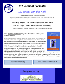 NFI Vermont Presents: Dr. Bessel van der Kolk