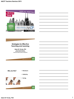 Strategies for Effective Teaching and Learning