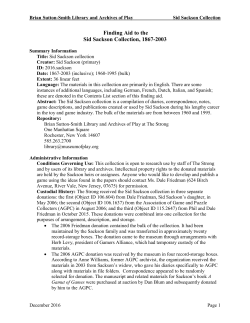 Finding Aid to the Sid Sackson Collection, 1867-2003