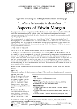 Edwin Morgan - University of Glasgow