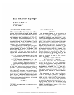 Base conversion mappings*