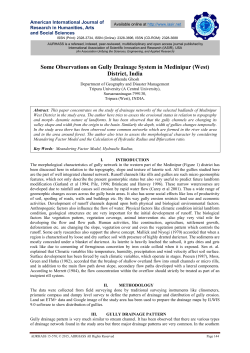 Some Observations on Gully Drainage System in