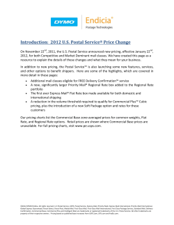 Introduction: 2012 U.S. Postal Service® Price Change