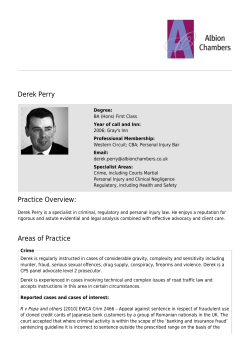 Derek Perry - Albion Chambers