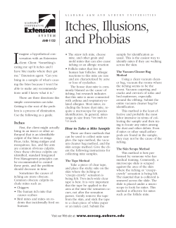 itches, illusions, and Phobias - Alabama Cooperative Extension