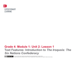 Grade 4: Module 1: Unit 2: Lesson 1 Text Features