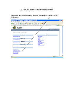 eLION REGISTRATION INSTRUCTIONS
