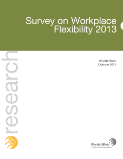 Survey on Workplace Flexibility 2013