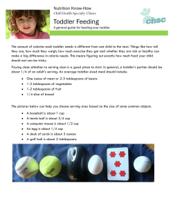 Toddler Feeding - Child Health Specialty Clinics