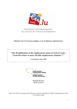 The flexibilisation of the employment status of civil servants