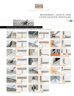 movement joints and cove-shaped profiles