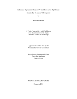 Failure and Degradation Modes of PV modules in a Hot Dry Climate