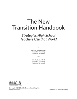 Self-Monitoring schedule example