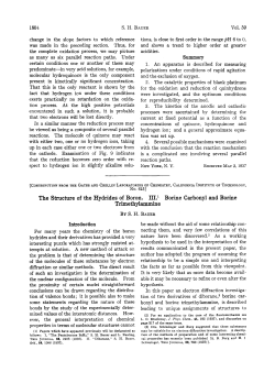 The Structure of the Hydrides of Boron. III. 1 Borine Carbonyl and