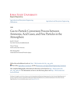 Gas-to-Particle Conversion Process between Ammonia, Acid Gases
