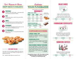 Krispy Kreme Fundraising Brochure 2016