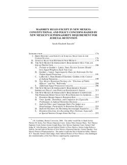 Majority Rules Except in New Mexico