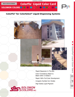 ColorFlo Liquid Color Card