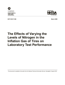 The Effects of Varying the Levels of Nitrogen in the Inflation Gas of