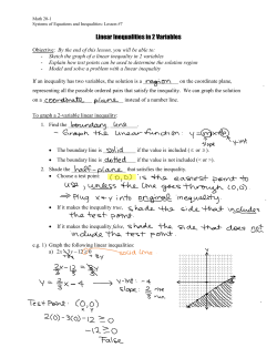 Systems Inequalities 7 - 2-Var Linear Inequalities