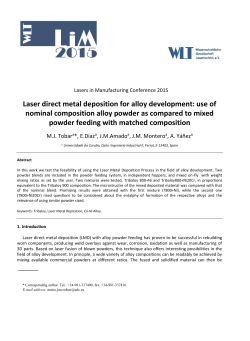 Laser direct metal deposition for alloy development: use of nominal