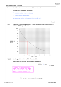 Half Lives and Decay Equations ANS