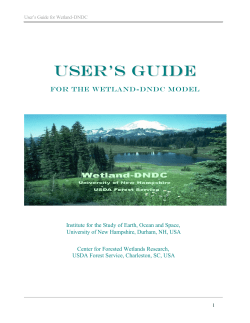 User`s Guide - DNDC Model - University of New Hampshire