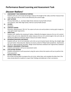 Performance Based Learning and Assessment Task