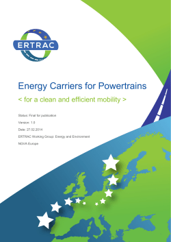 ERTRAC 2014 – Energy Carriers for Powertrains