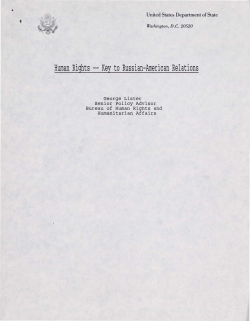 "Human Rights: Key to Russian-American Relations" by George