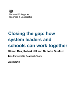 Closing the gap: how system leaders and schools can work together
