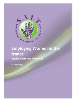 Employing Women in the trades - The Workplace Gender Equality