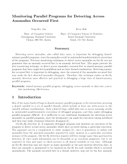 Monitoring Parallel Programs for Detecting Access