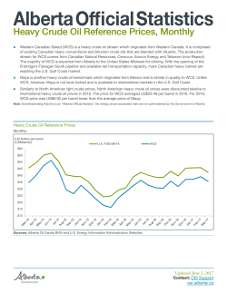 Heavy Crude Oil Reference Prices