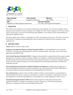 the Policy - Community Living British Columbia