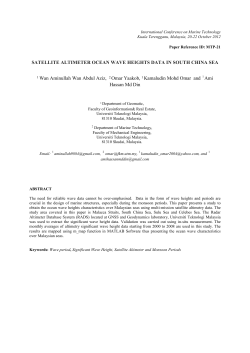 Satellite Altimeter Ocean Wave Heights Data in South China