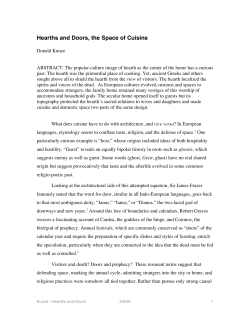 Hearths and Doors - Boundary Language: A Critical System for