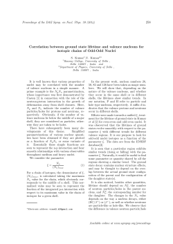 Correlation between ground state lifetime and valence