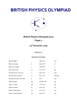 BRITISH PHYSICS OLYMPIAD 2010