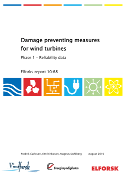 Damage preventing measures for wind turbines