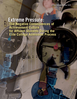 Extreme Pressure, Affluent Students (Journal Dec 2013)