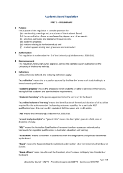 Academic Board Regulation