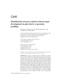 Identification of genes related to floral organ