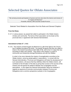 Selected Quotes for Oblate Associates