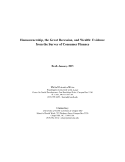Homeownership, the Great Recession, and Wealth