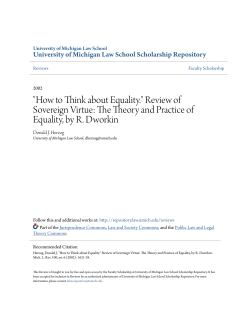 Review of Sovereign Virtue: The Theory and Practice of Equality, by