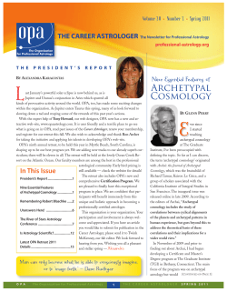 Archetypal Cosmology - The Organization for Professional Astrology
