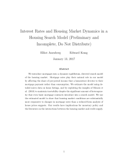 Interest Rates and Housing Market Dynamics in a Housing Search
